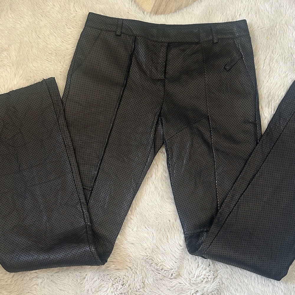 NWOT Poleci women’s black leather Pants